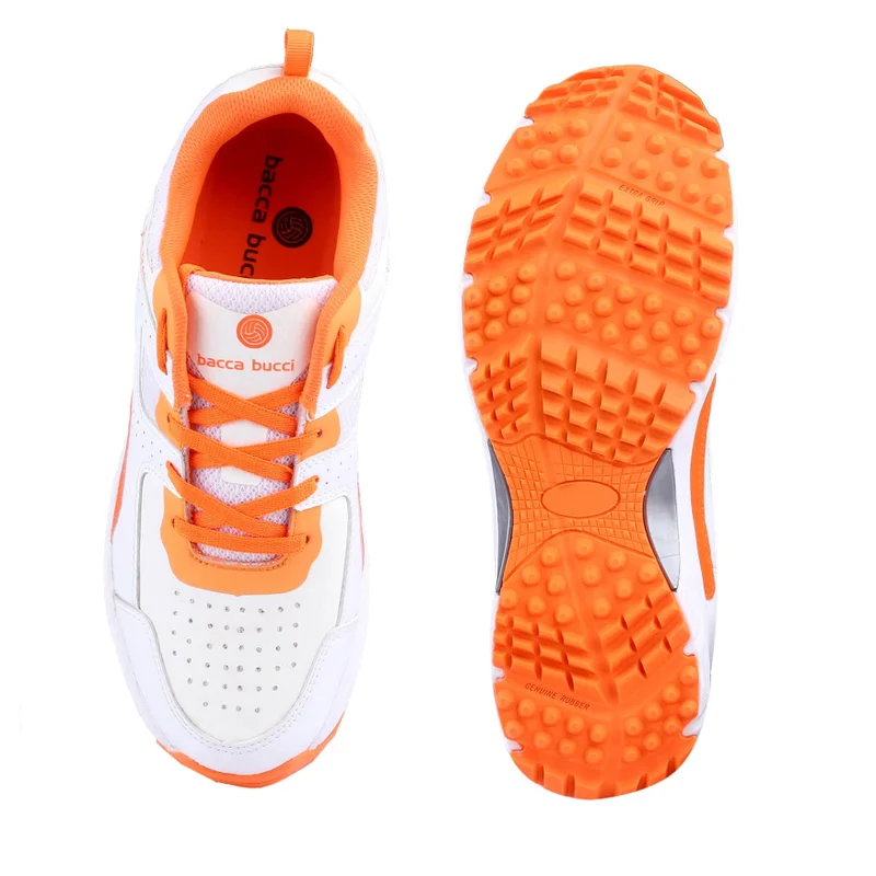 Bacca Bucci Orange Wicket Wings Pro Performance Cricket Shoes for Men | Best Price UAE